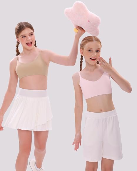 Soft Fixed Padding Training Bras 4/2PACK