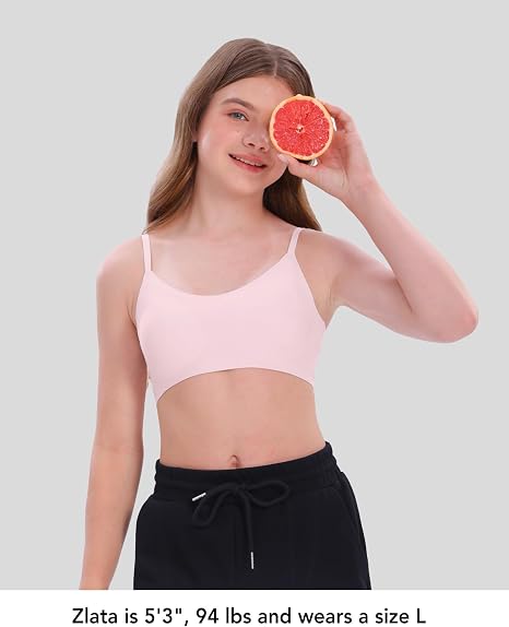 Soft Fixed Padding Training Bras 4/2PACK