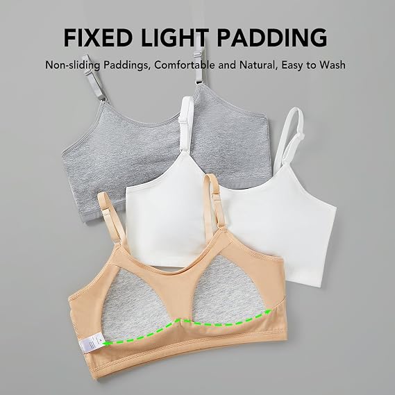 Sport Cami Teens Girls Training Bras 4/2PACK