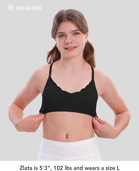 Training Bras for Girls & Teens with No-Show Fit, Light Padding 4/2PACK
