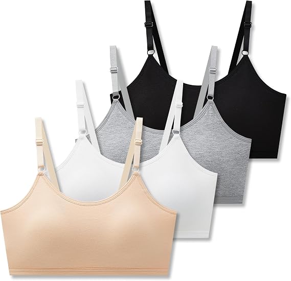 Sport Cami Teens Girls Training Bras 4/2PACK
