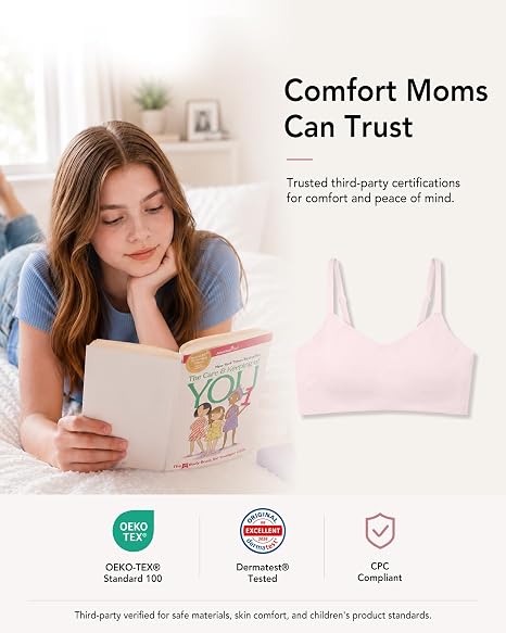 Soft Fixed Padding Training Bras 4/2PACK