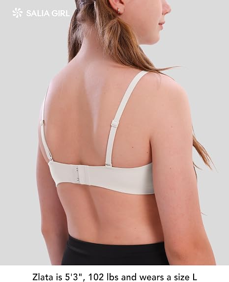 Training Bras for Girls & Teens with No-Show Fit, Light Padding 4/2PACK