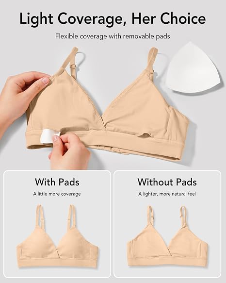 Soft Cotton-Modal Teen Bra 3PACK