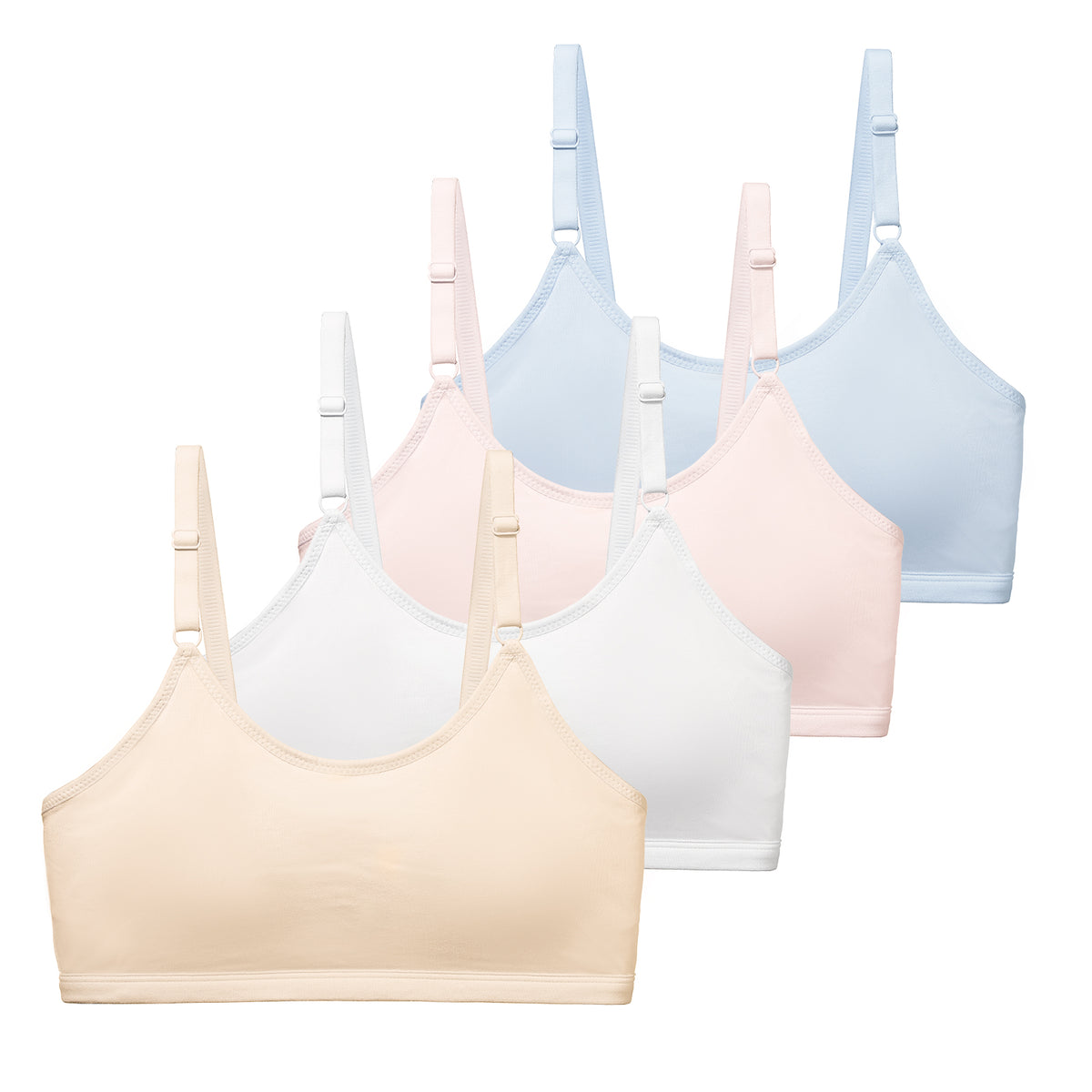 4 PACK Sport Cami Bra Fixed Pad