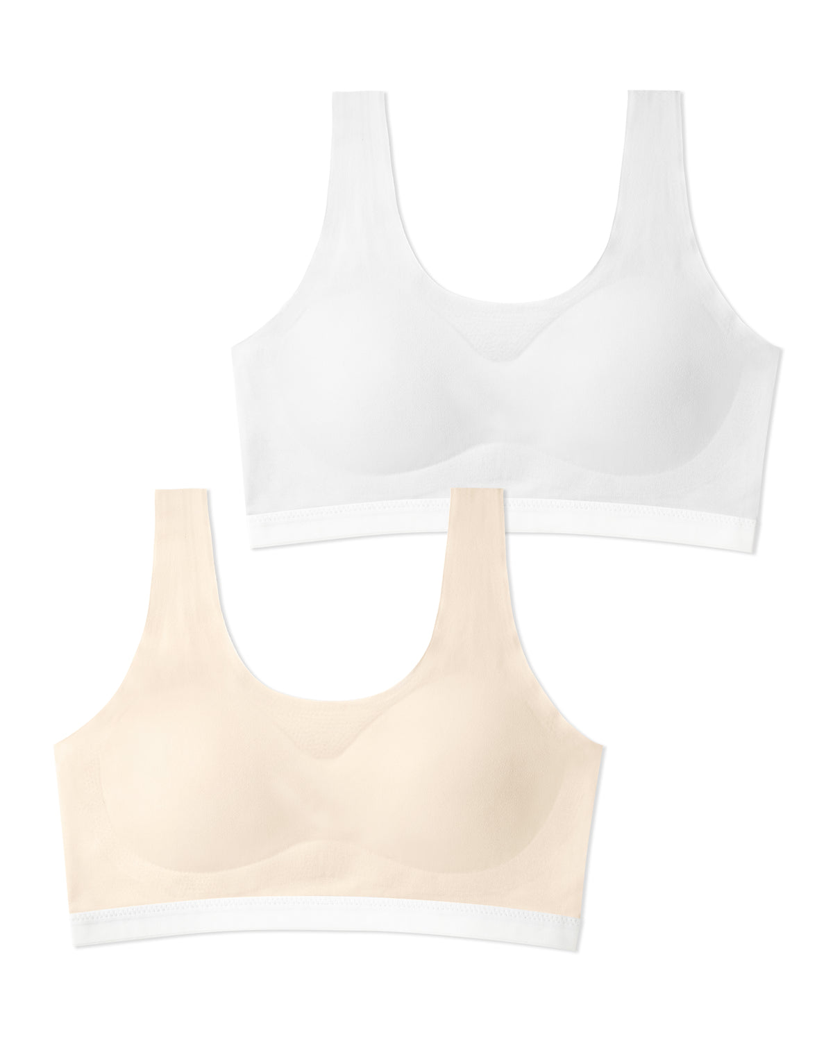 4/2 PACK Seamless Soft Teen Sports Bra