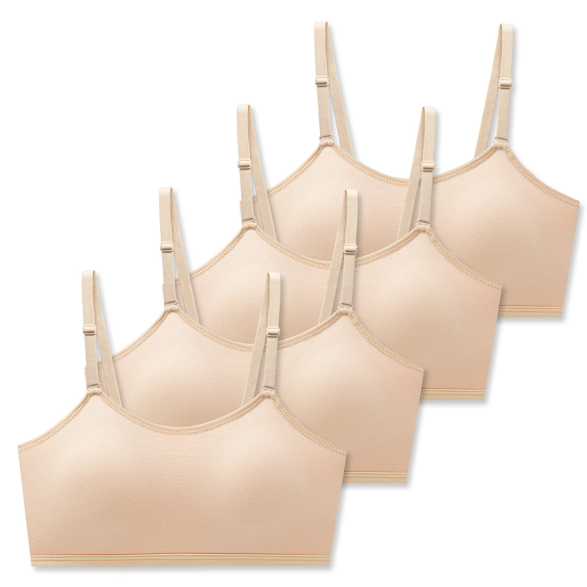 4 PACK Sport Cami Bra Fixed Pad