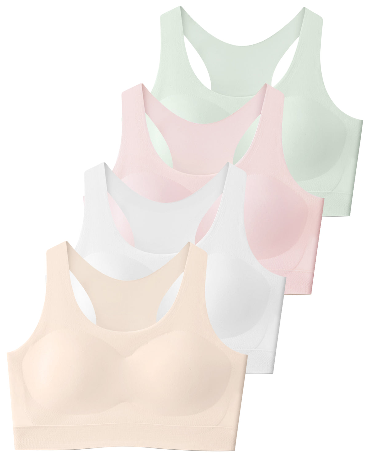 4/2 PACK Seamless Racerback Teen Bra