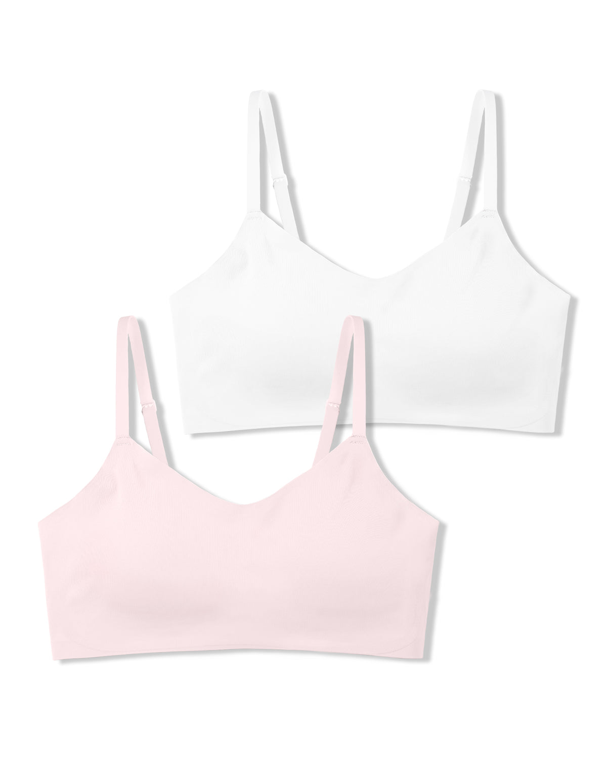 4/2 PACK Soft Fixed Padding Seamless Cami Sports Training Bra