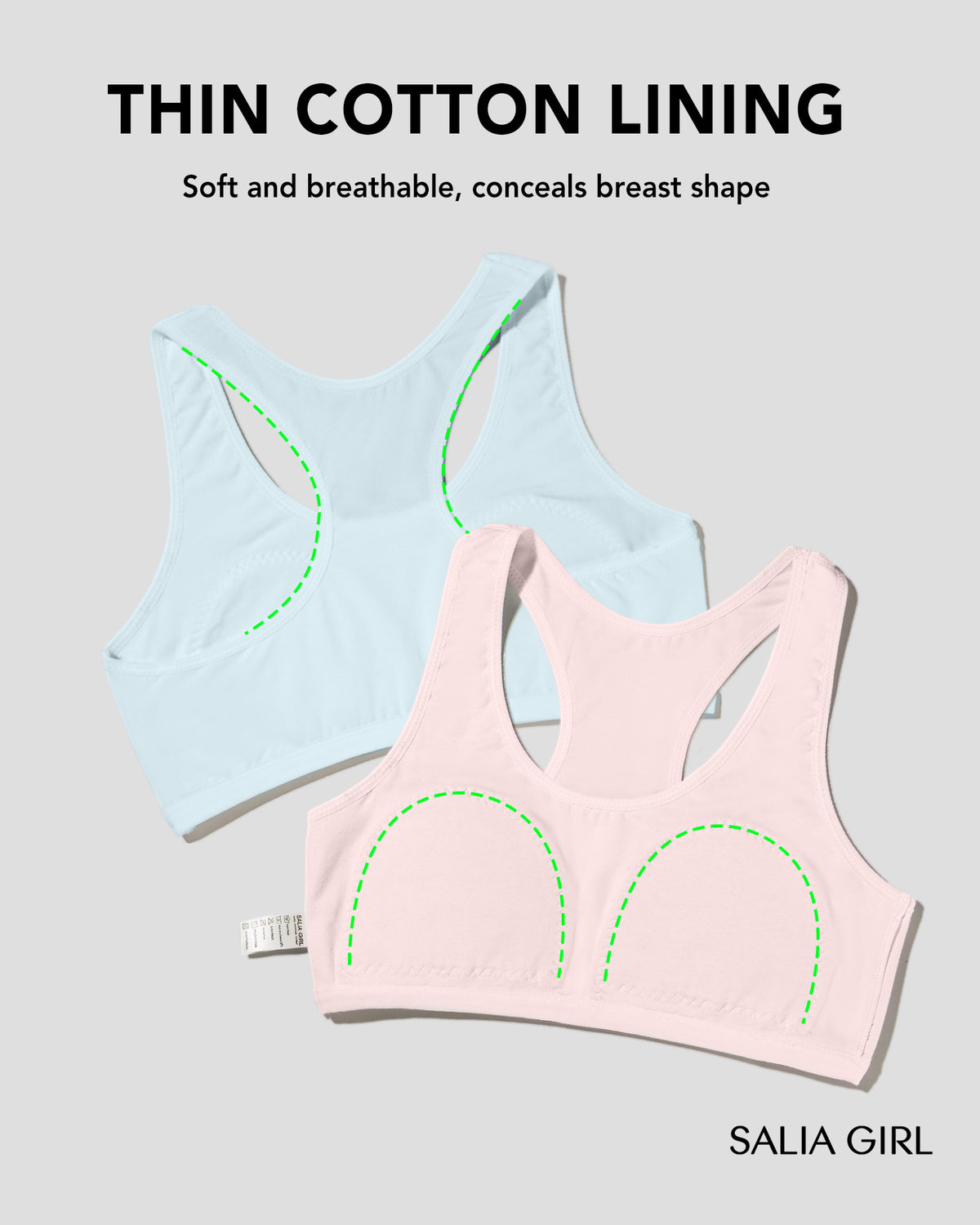 4 PACK Small Vest Wireless Racerback Sports Bra