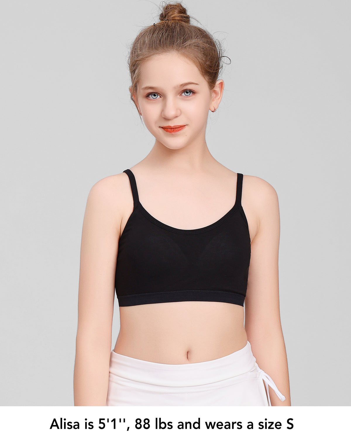 4 PACK Sport Crop Cami Bras with Adjustable Straps