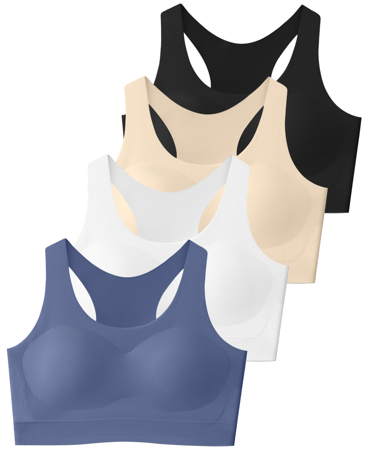 4/2 PACK Seamless Racerback Teen Bra