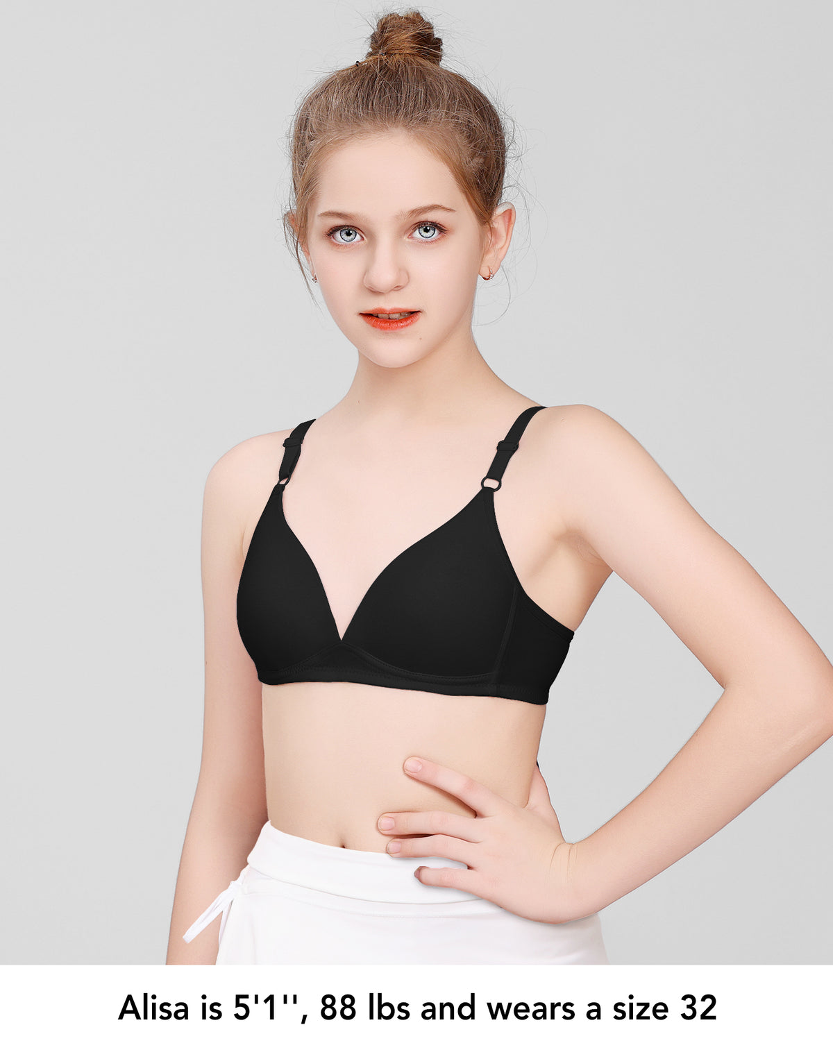 4 PACK Soft Padded Cotton Wireless Training Bra