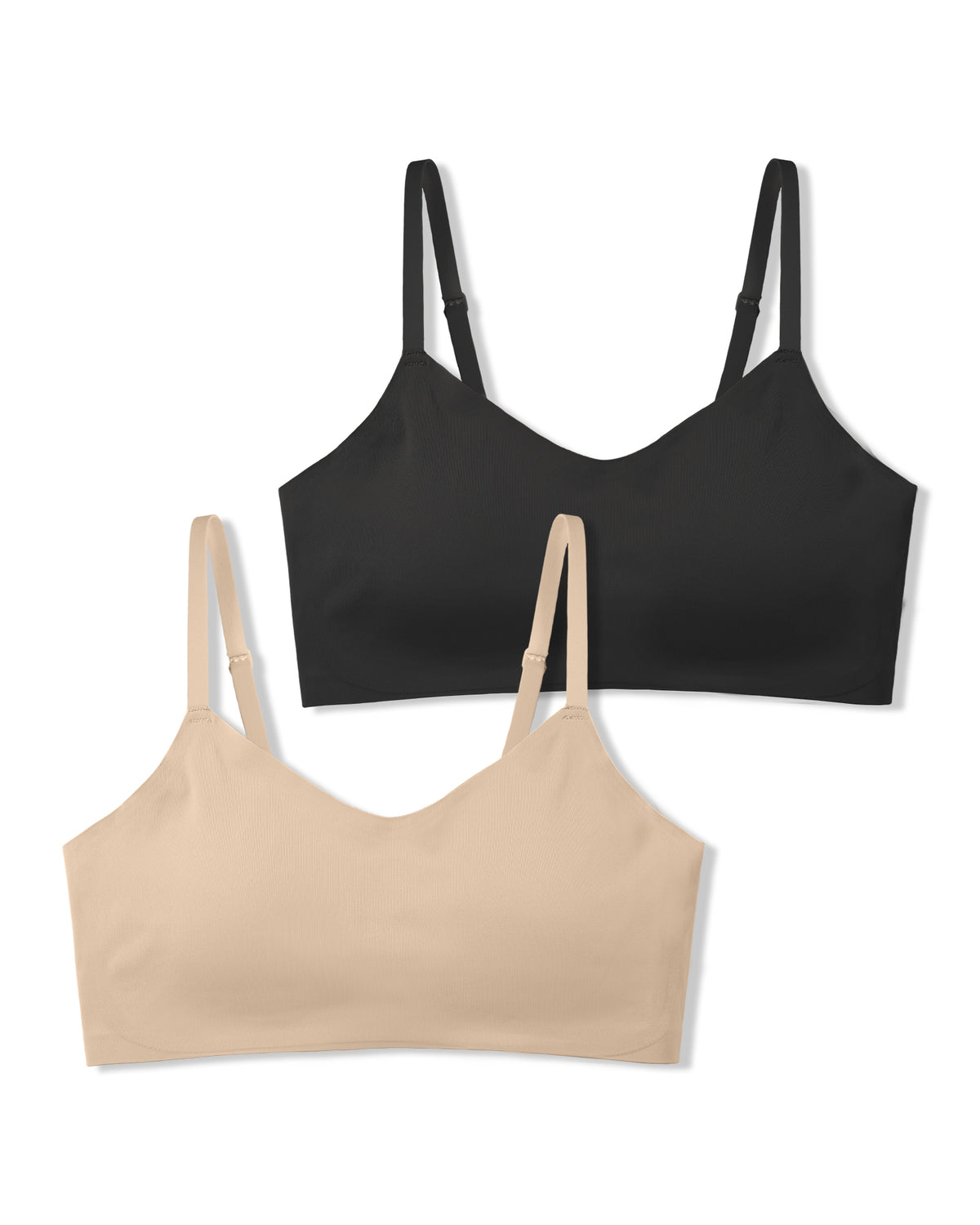 4/2 PACK Soft Fixed Padding Seamless Cami Sports Training Bra