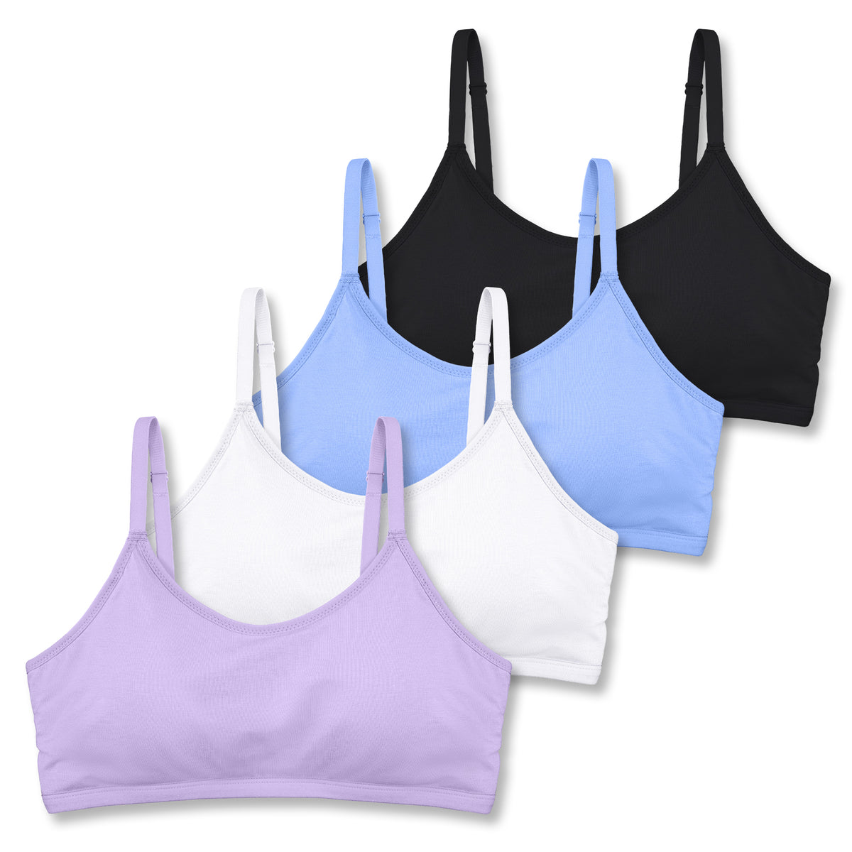 4 PACK Sport Cami Bra Fixed Pad